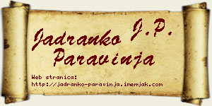 Jadranko Paravinja vizit kartica